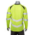 Class 3 Polyester Double Band Segmented Tape Safety T-Shirt | Back side | Safety yellow